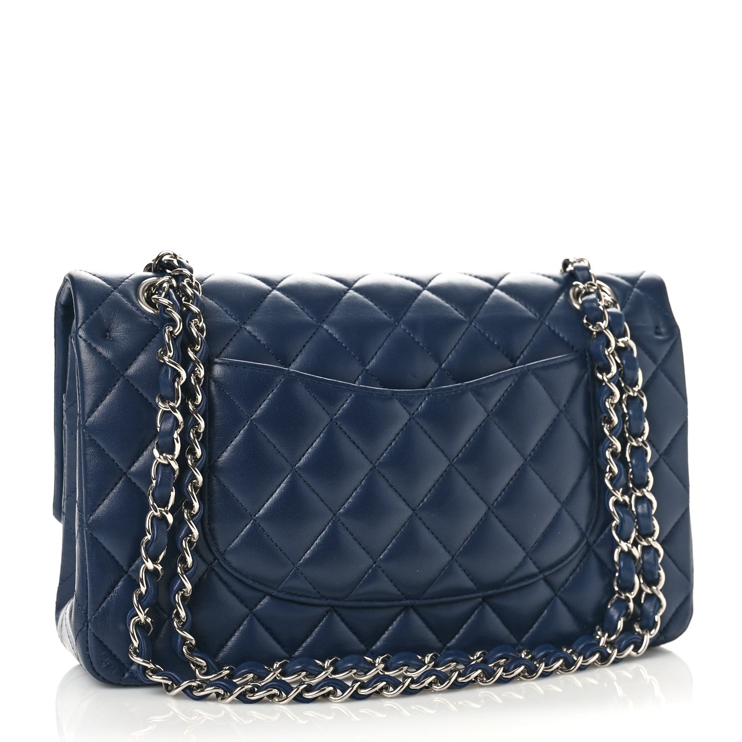 Chanel Lambskin Quilted Medium Double Flap Navy 3 of 9