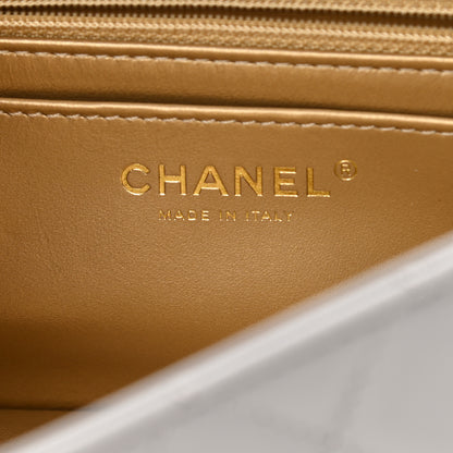 Chanel Lambskin Quilted Mini Rectangular Pearl Crush Flap Grey 6 of 11