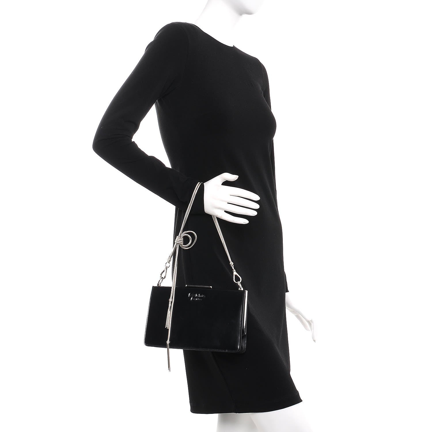 Prada Spazzolato Envelope Crossbody Clutch Nero Black 3 of 9