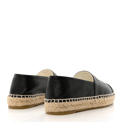 Chanel Lambskin CC Espadrilles 38 Black White Dark Grey 4 of 10