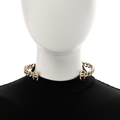 Chanel Metal CC Chain Link Choker Necklace M  Gold 2 of 7