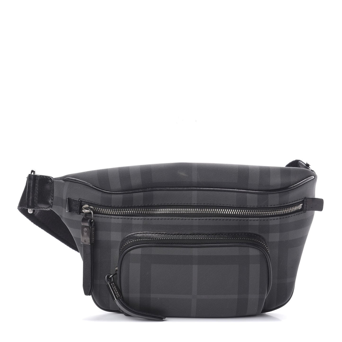 London Check Bum Bag Dark Charcoal