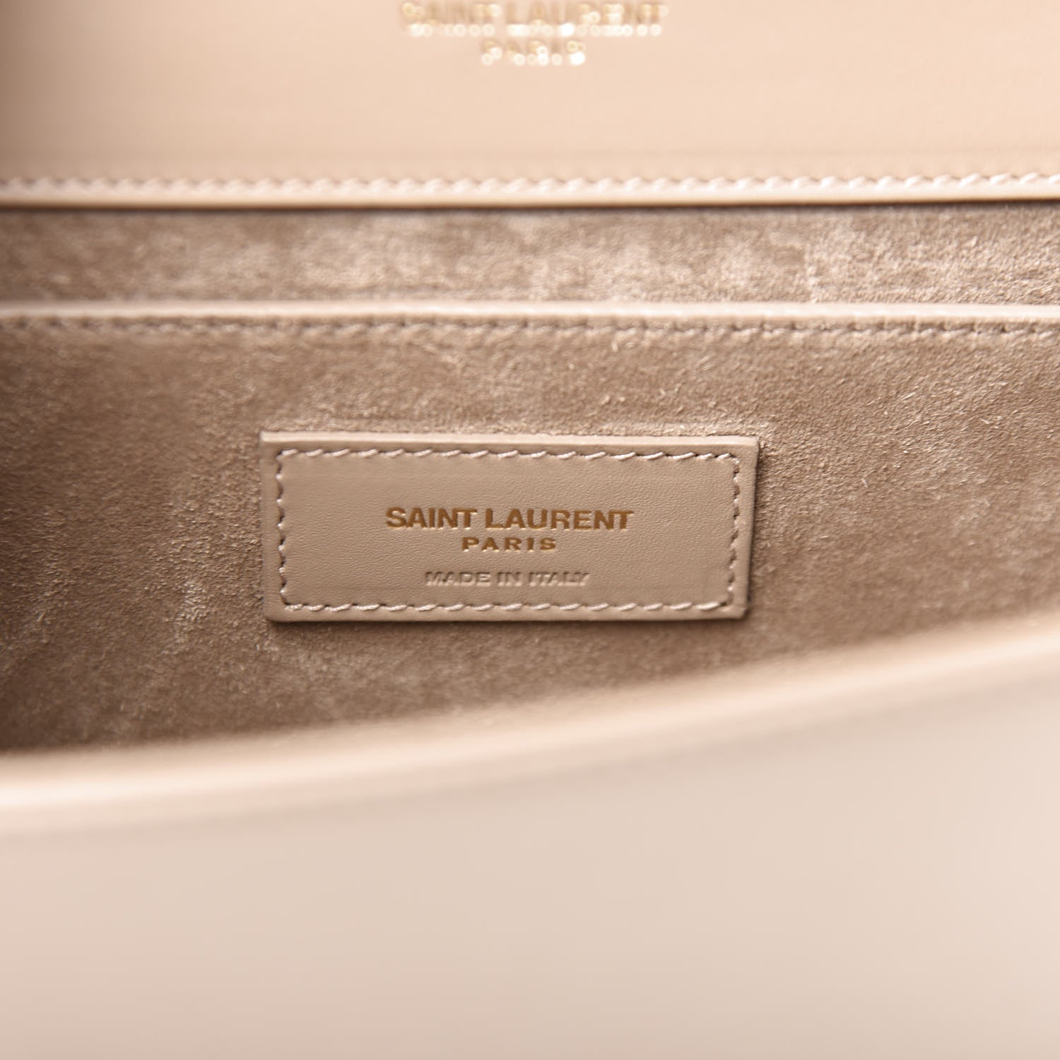 Saint Laurent Smooth Calfskin Medium Classic Monogram Kate Tassel Satchel Dark Beige 8 of 10
