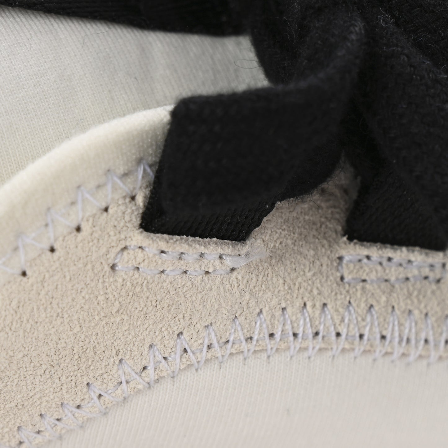 Velvet Calfskin Mixed Fibers CC Sneakers 39.5 Ivory Black