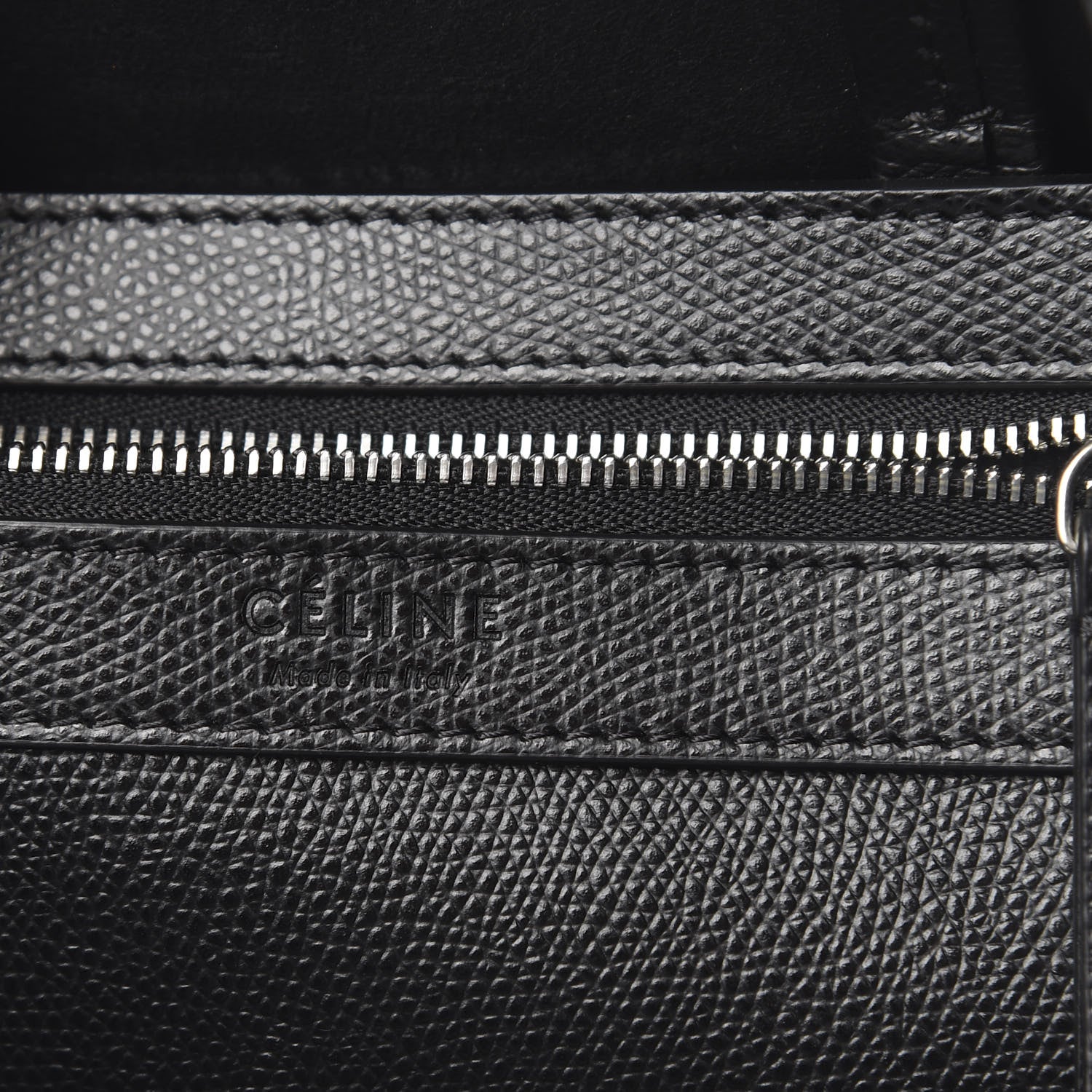 Celine Grained Calfskin Small Vertical Cabas Black 8 of 13