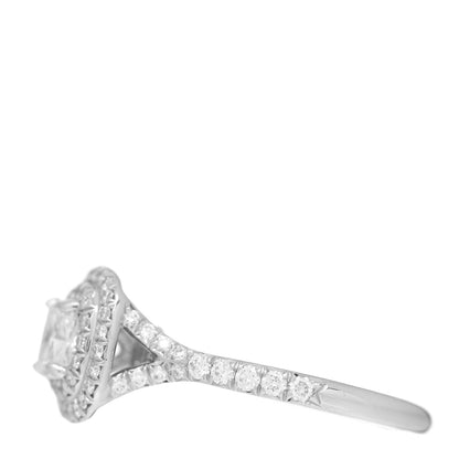 Tiffany Platinum Diamond .55ct Soleste Cushion Cut Double Halo Engagement Ring 49 5 3 of 7