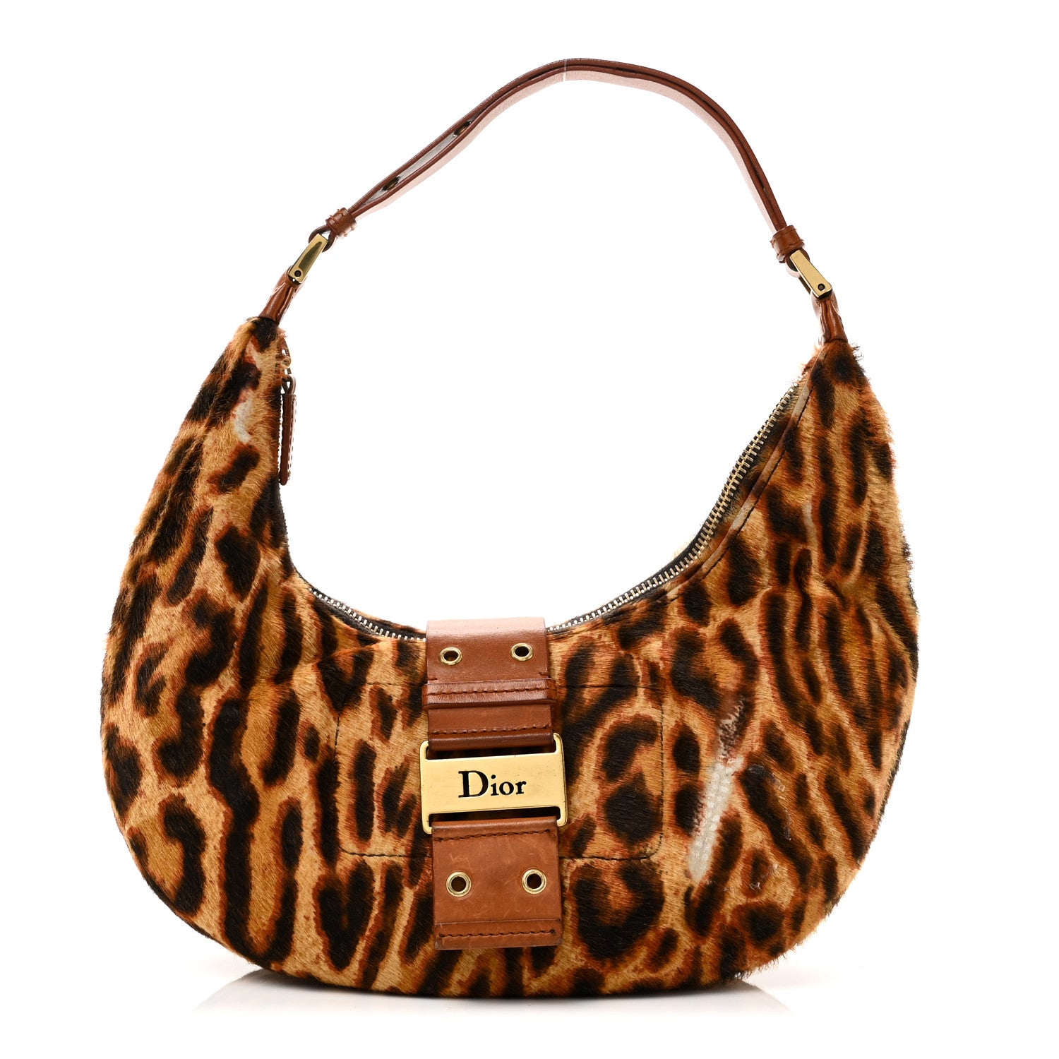 Christian Dior Pony Hair Leopard Print Street Chic Hobo 1 of 13