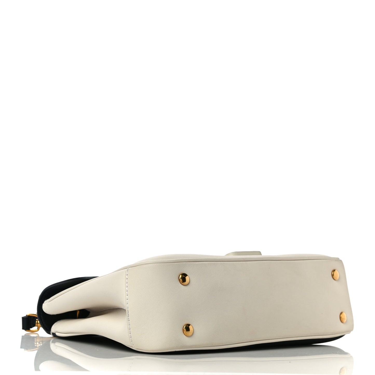 Trench Calfskin Medium DK88 Top Handle Bag Ivory Black