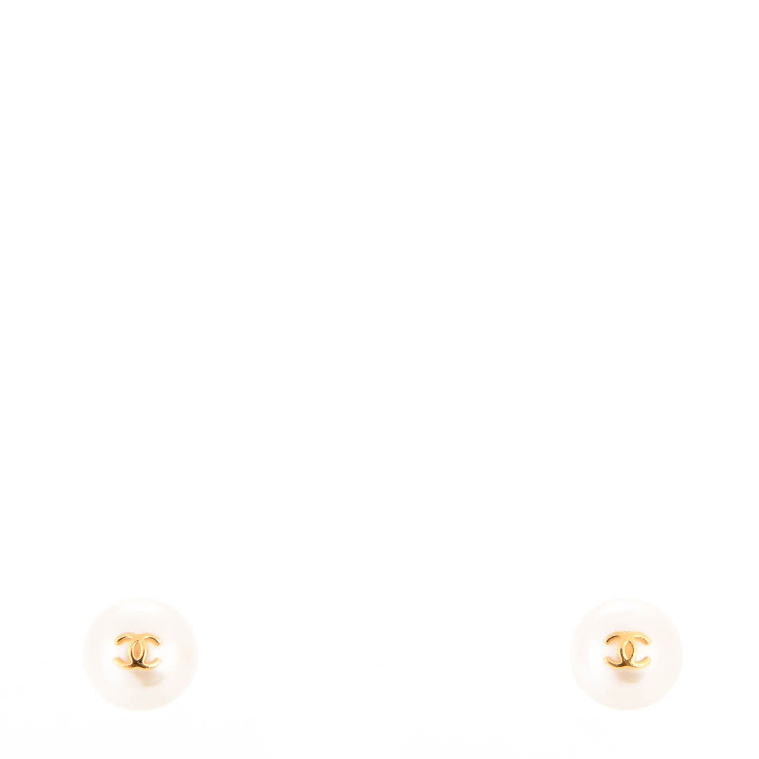 Chanel Pearl CC Earrings Gold 1 of 5