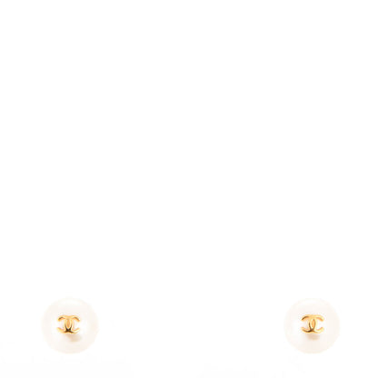 Chanel Pearl CC Earrings Gold 1 of 5