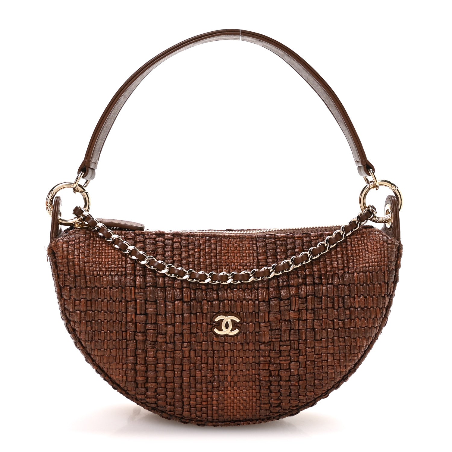 Chanel Braided Raffia Other Shape With Chain Brown 1 of 12