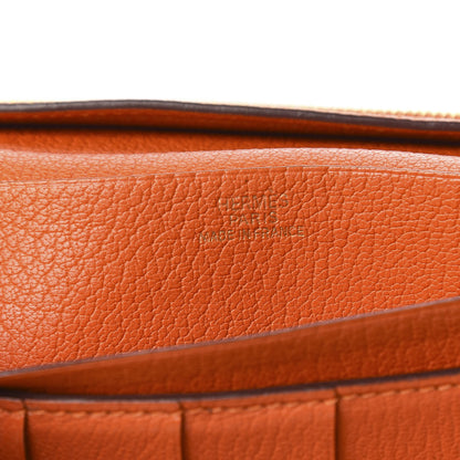 Hermes Chevre Mysore Bearn Gusset Wallet Orange 6 of 6