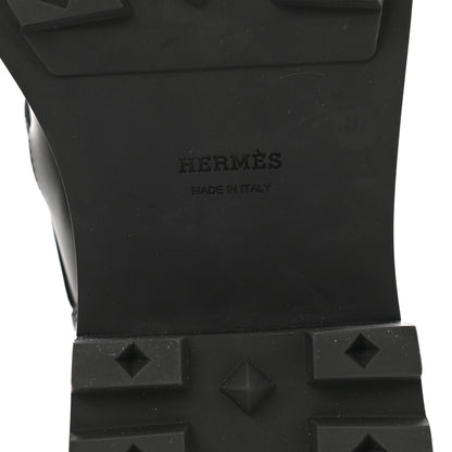 Hermes Glossed Calfskin First Oxford 37.5 Black 6 of 9