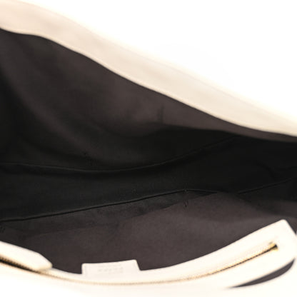 Fendi Nappa FF 1974 Embossed Large Baguette White 5 of 14