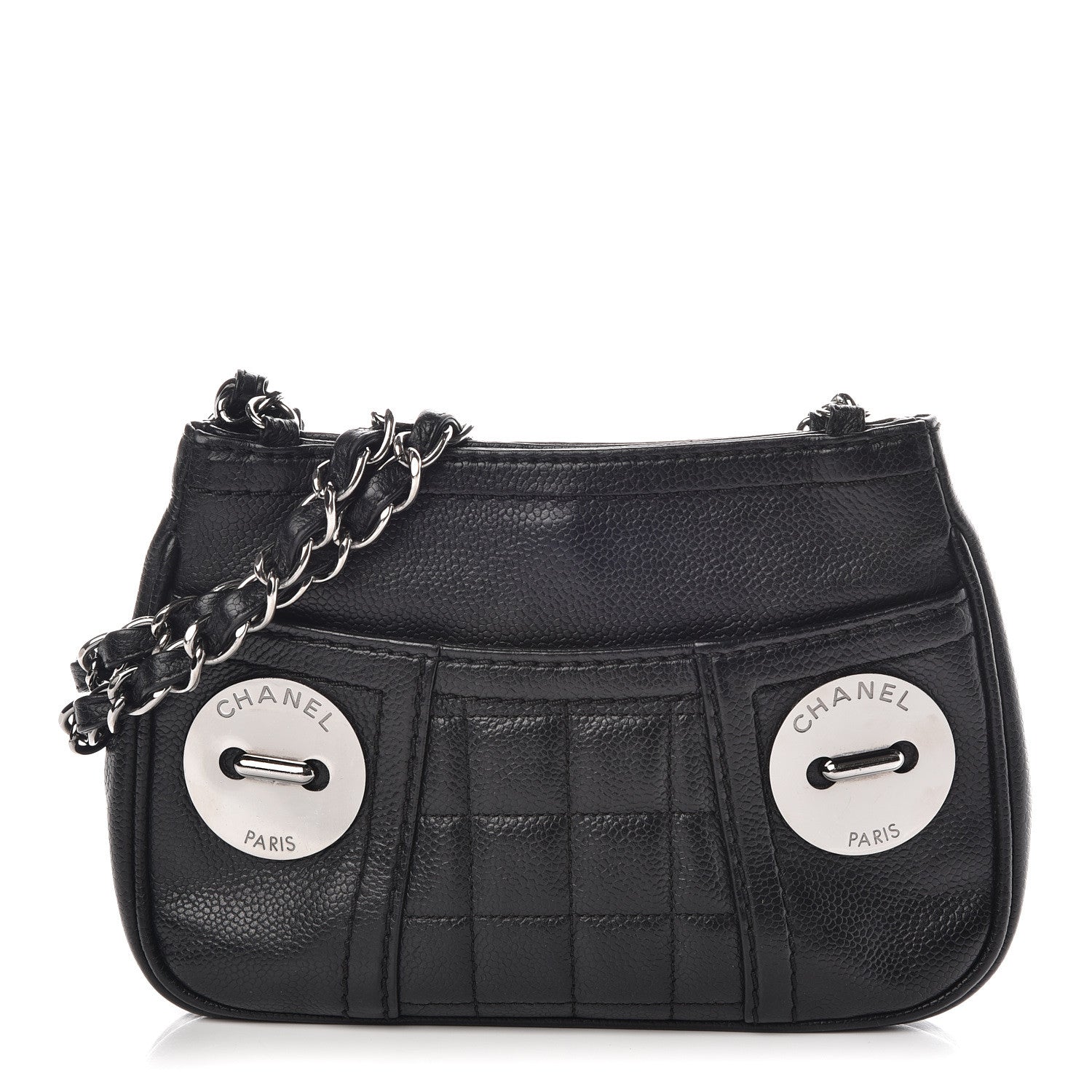 Chanel Caviar Square Quilted Shoulder Bag Black 1 of 9