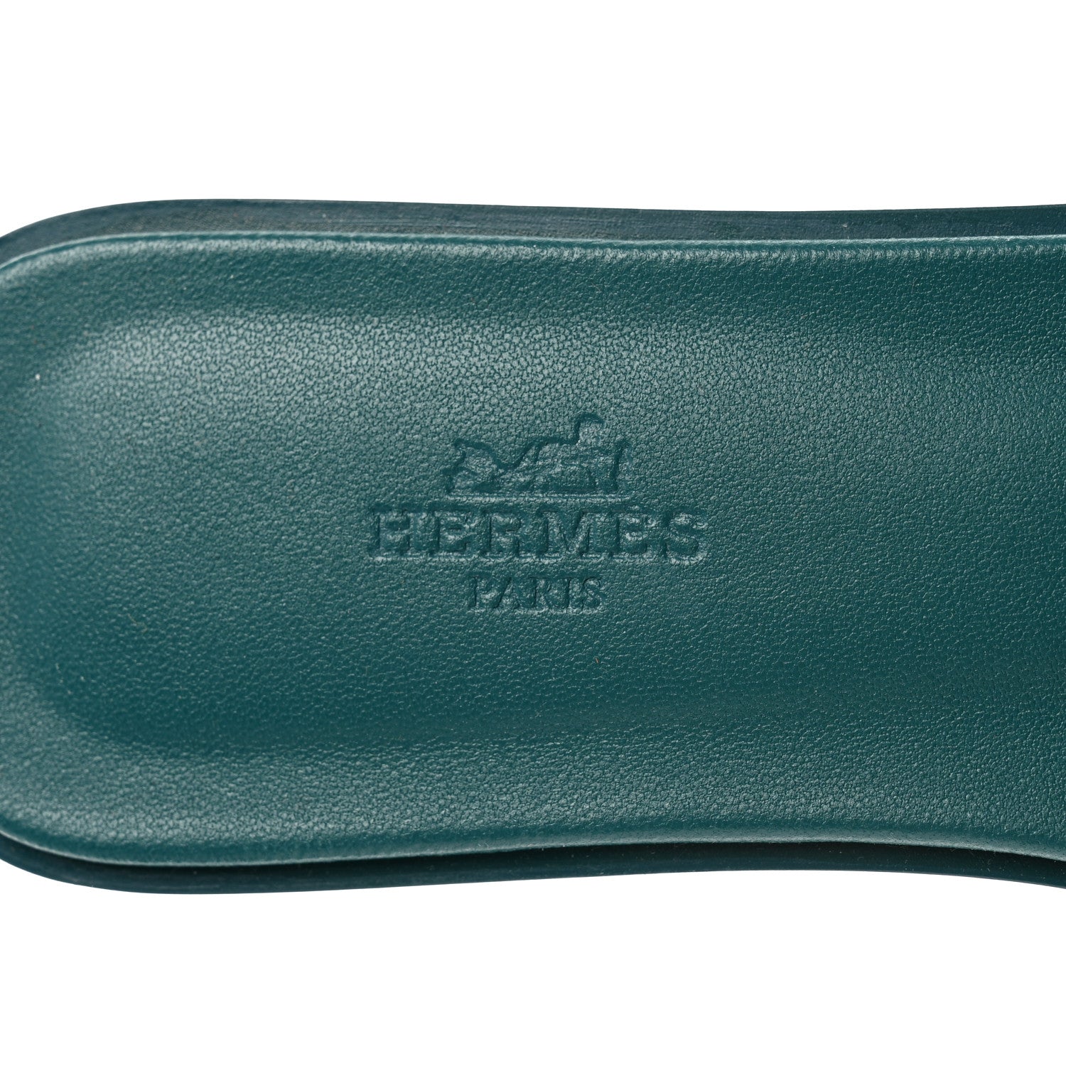 Hermes Suede Goatskin Oran Sandals 38.5 Vert Oxford 6 of 9