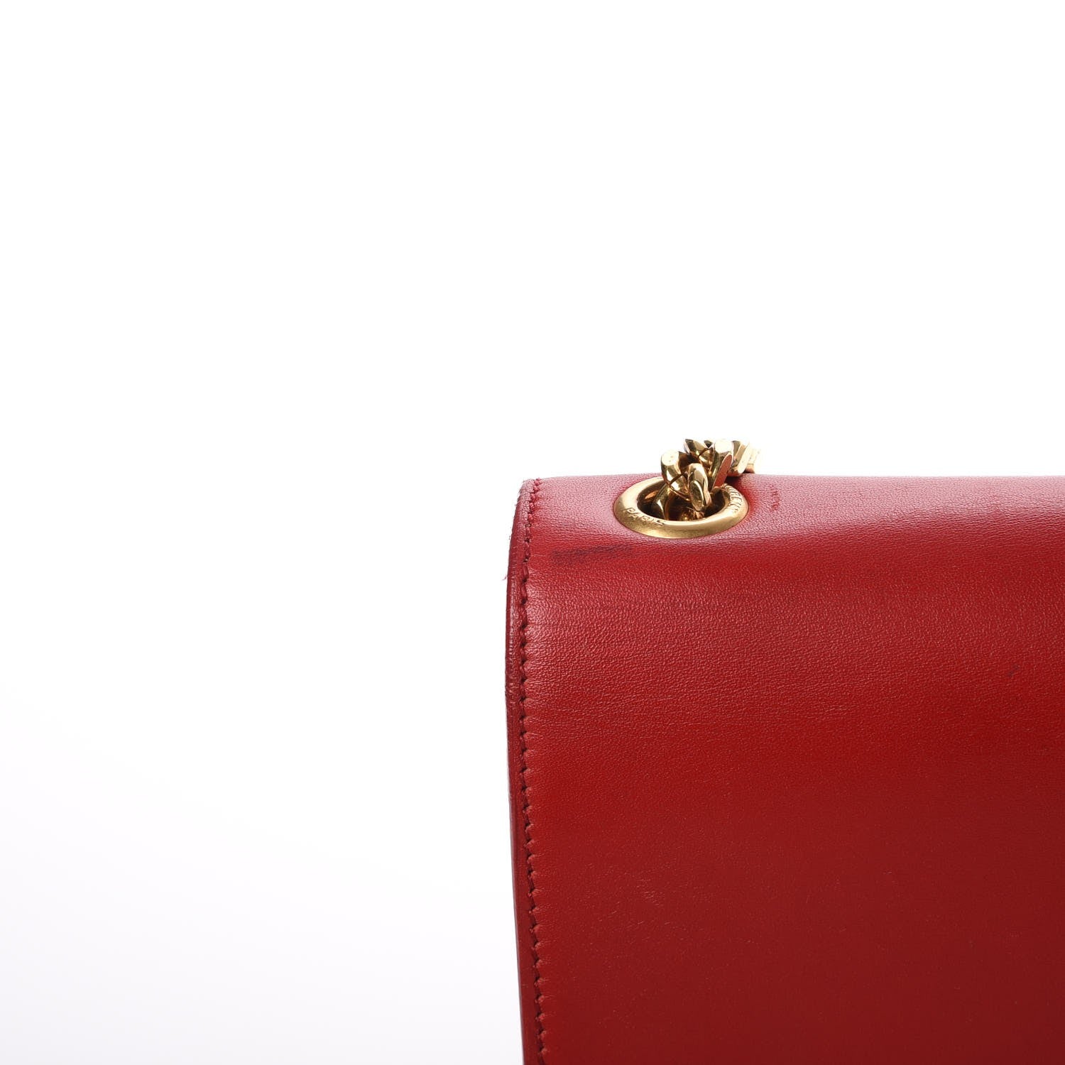 Saint Laurent Smooth Calfskin Medium Classic Monogram Kate Tassel Satchel Lipstick Red 14 of 25