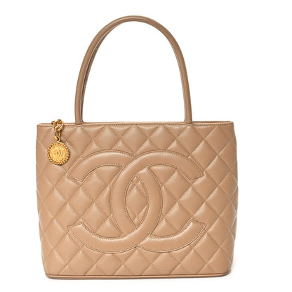 Chanel Caviar Quilted Medallion Tote Beige 1 of 10