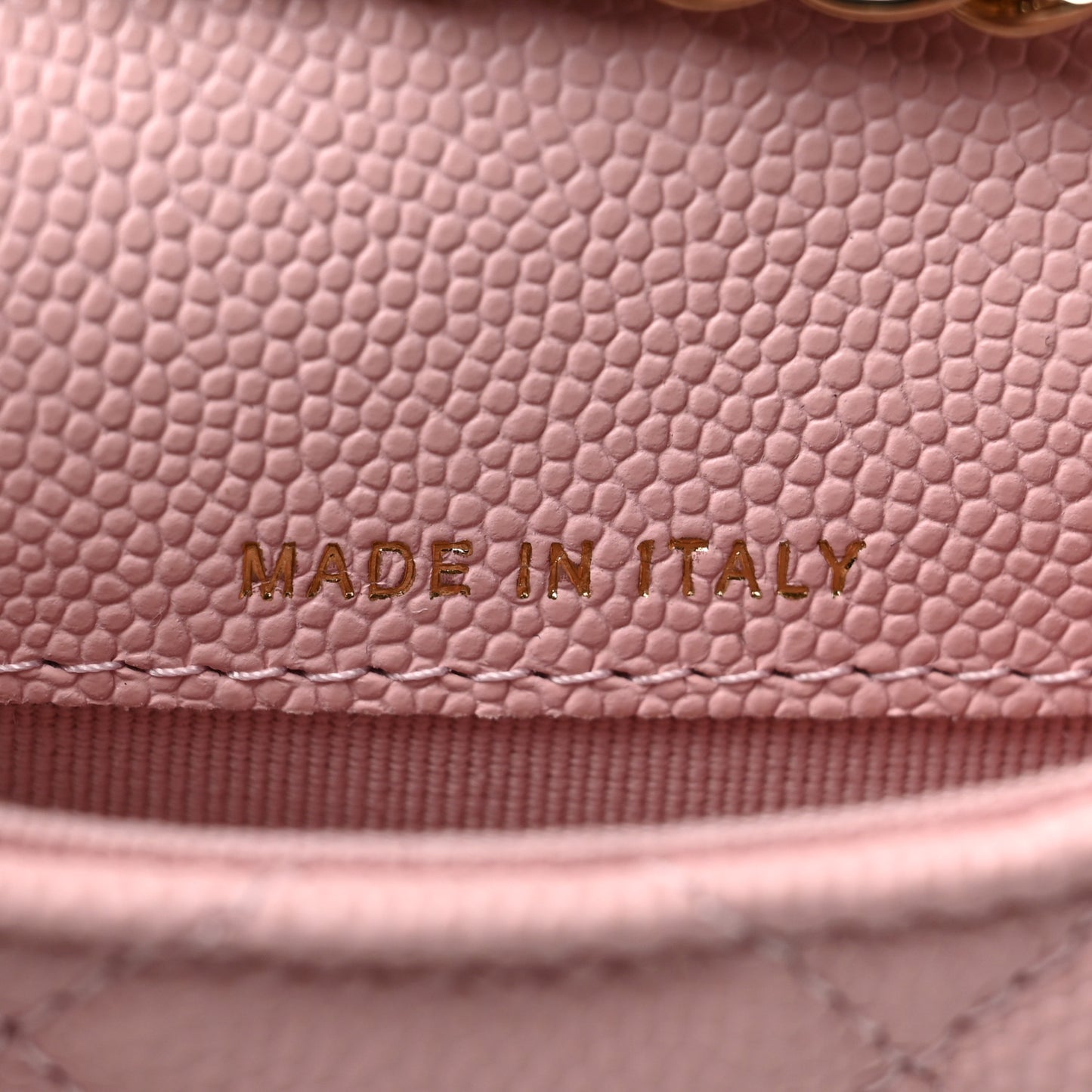 Caviar Quilted Flap Chain Waist Bag Pink