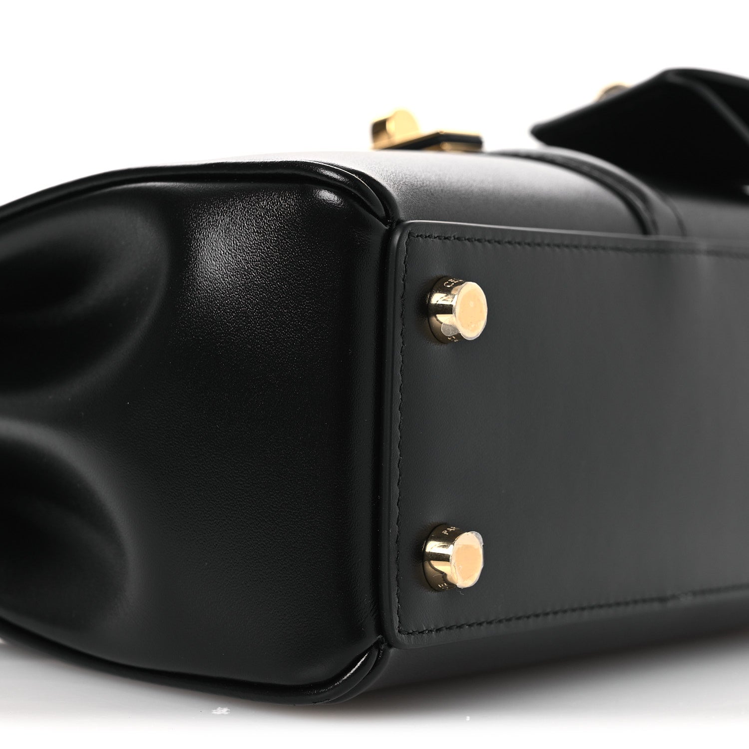 Celine Satinated Calfskin Mini 16 Top Handle Bag Black 8 of 10