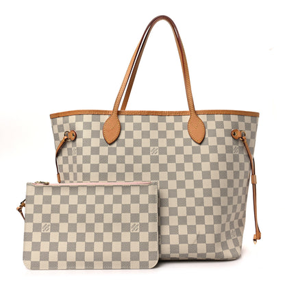 Louis Vuitton Damier Azur Neo Neverfull MM Rose Ballerine 1 of 8