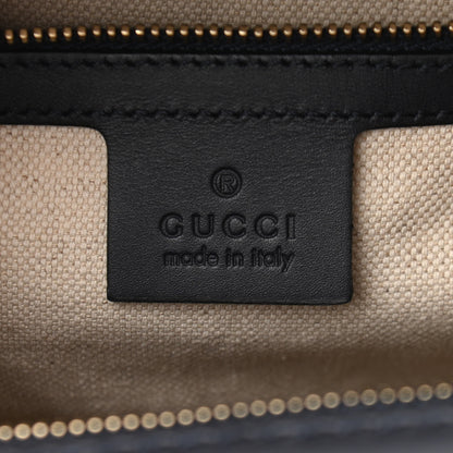 Gucci Monogram Selleria Calfskin Vintage Web Medium Boston Beige Blue 6 of 10