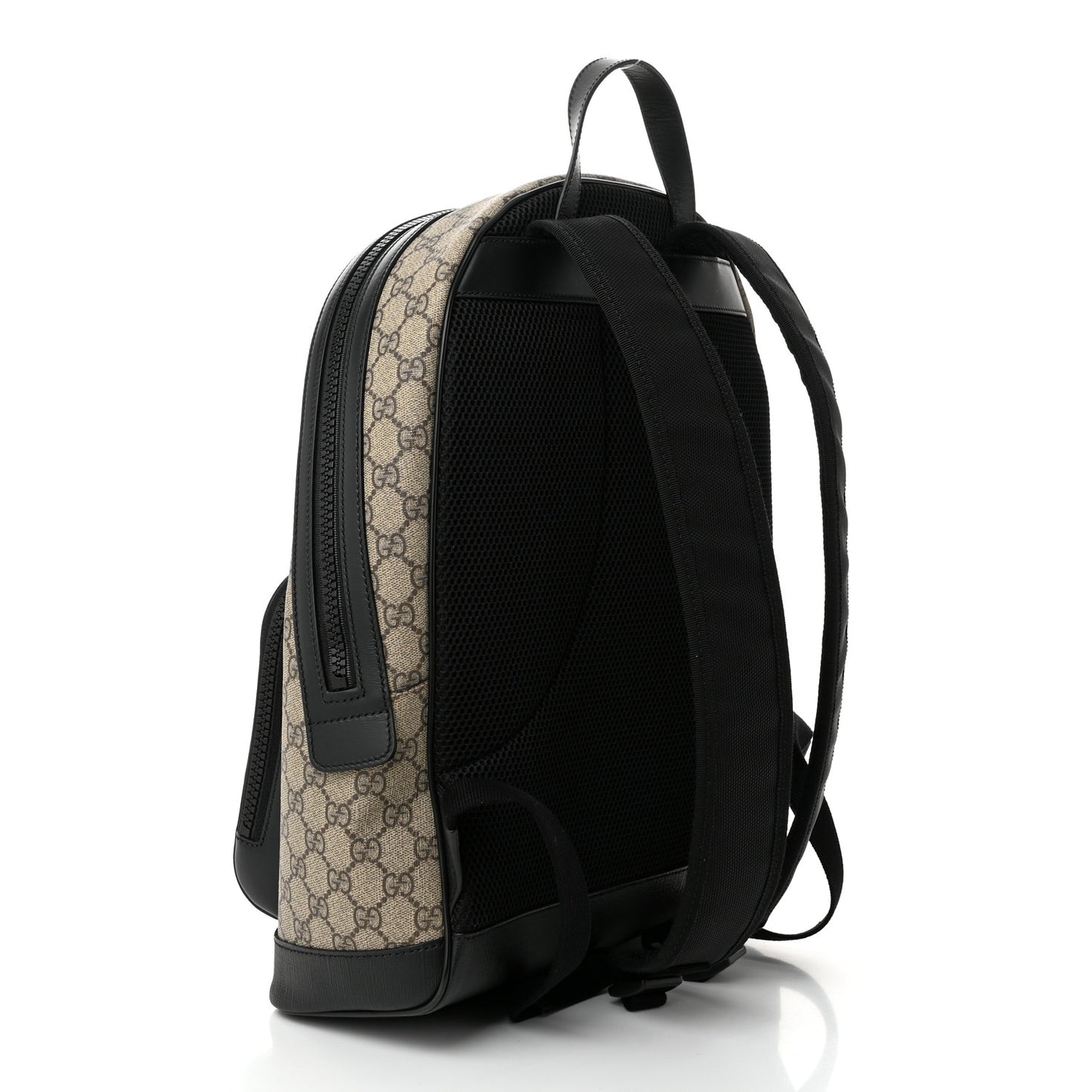 GG Supreme Monogram Medium Backpack Black