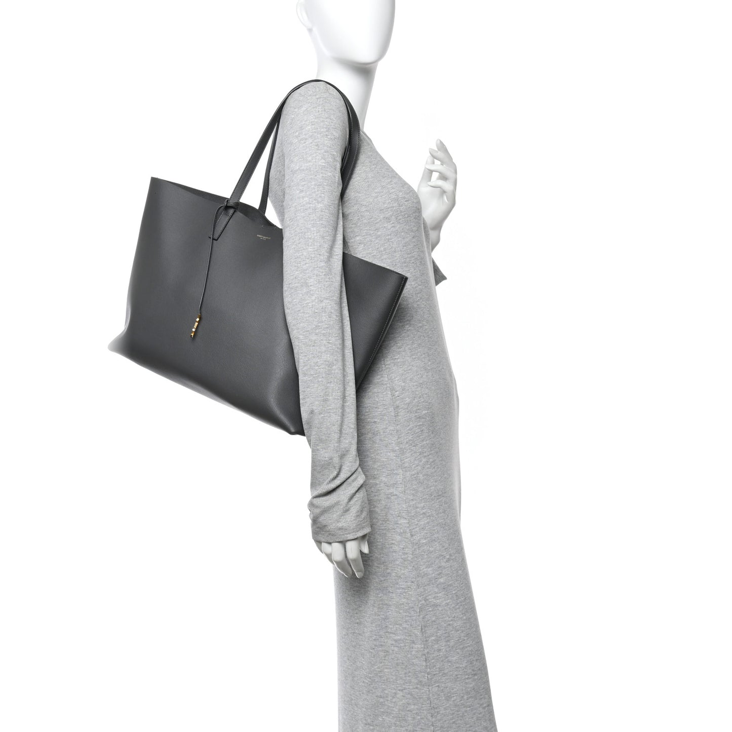 Calfskin Large Shopping Tote Storm