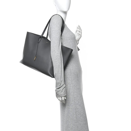 Saint Laurent Calfskin Large Shopping Tote Storm 2 of 11