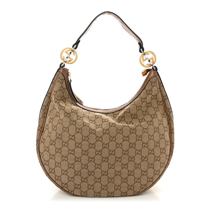 Gucci Monogram Medium GG Twins Hobo Bronze 1 of 10