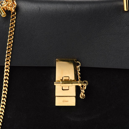 Chloe Suede Calfskin Mini Drew Shoulder Bag Black 9 of 9