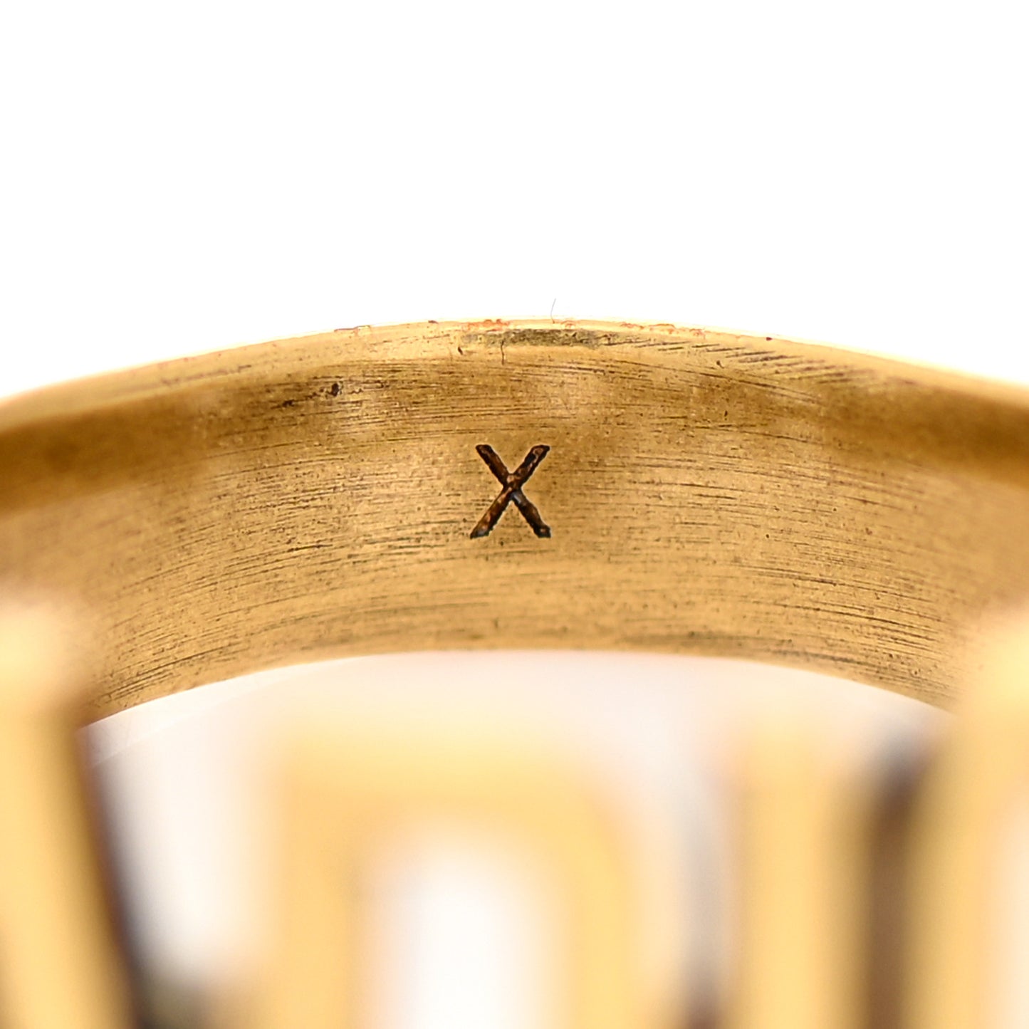 Metal J'Adior Crystal Heart Charm Ring L Gold