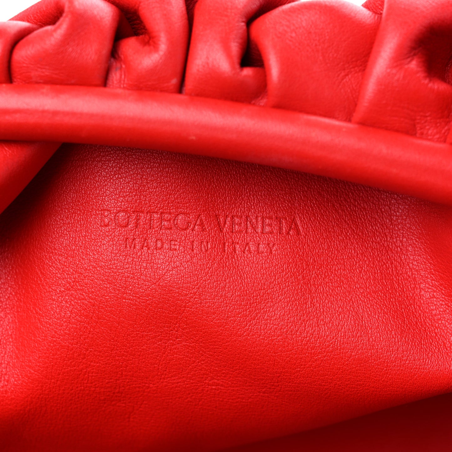 Smooth Butter Calf The Pouch Oversized Clutch Bright Red