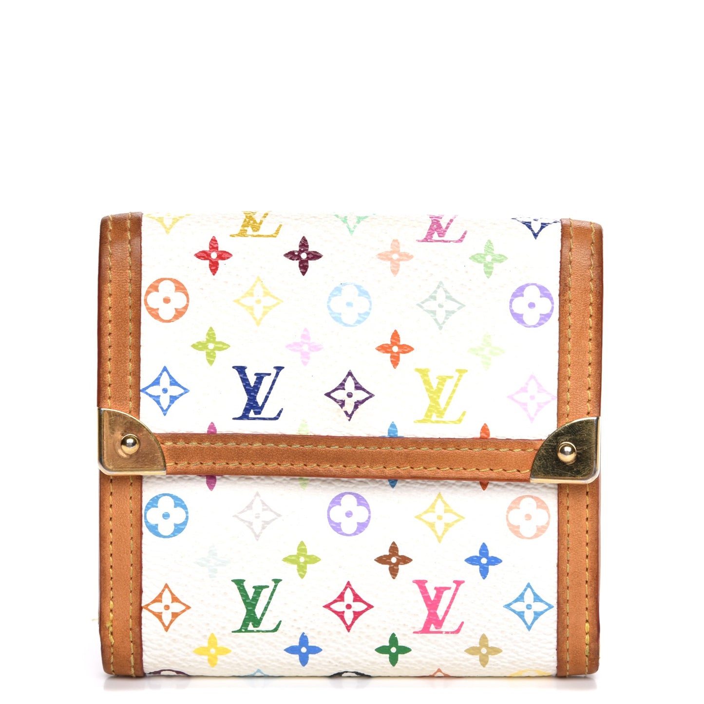 Monogram Multicolor Porte-Monnaie Billets Wallet White