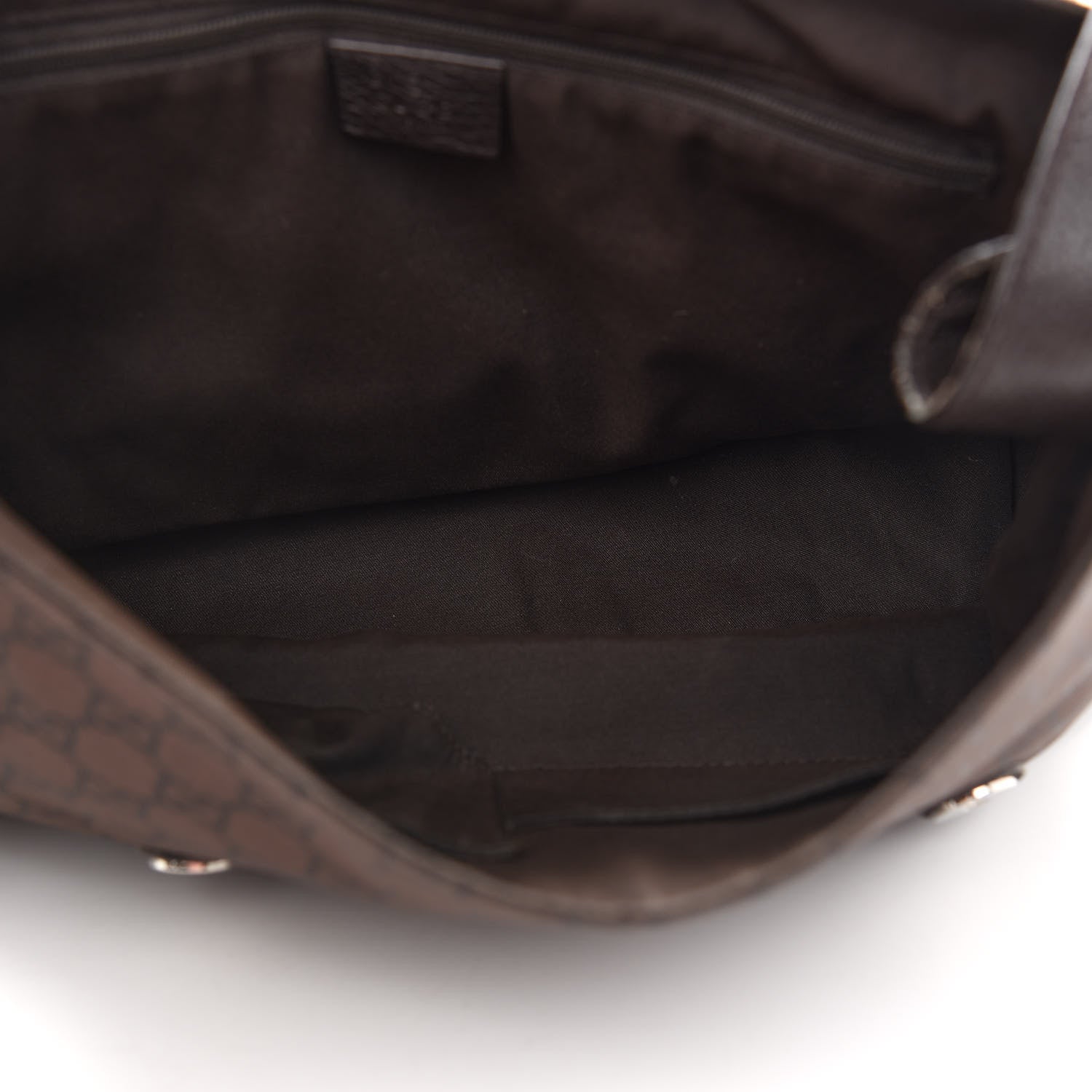 Gucci GG Monogram Flap Messenger Bag Brown 4 of 11
