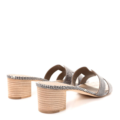 Hermes Lizard Oasis Sandals 40 Ombre 5 of 10