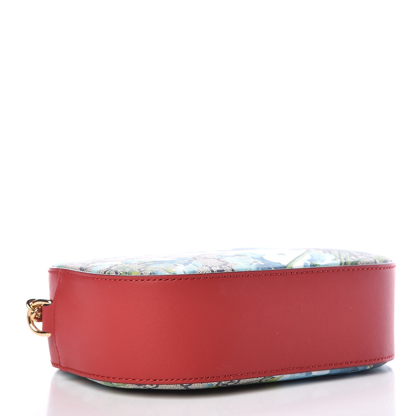 GG Supreme Monogram Blooms Mini Chain Shoulder Bag Beige Blue Navy Hibiscus Red