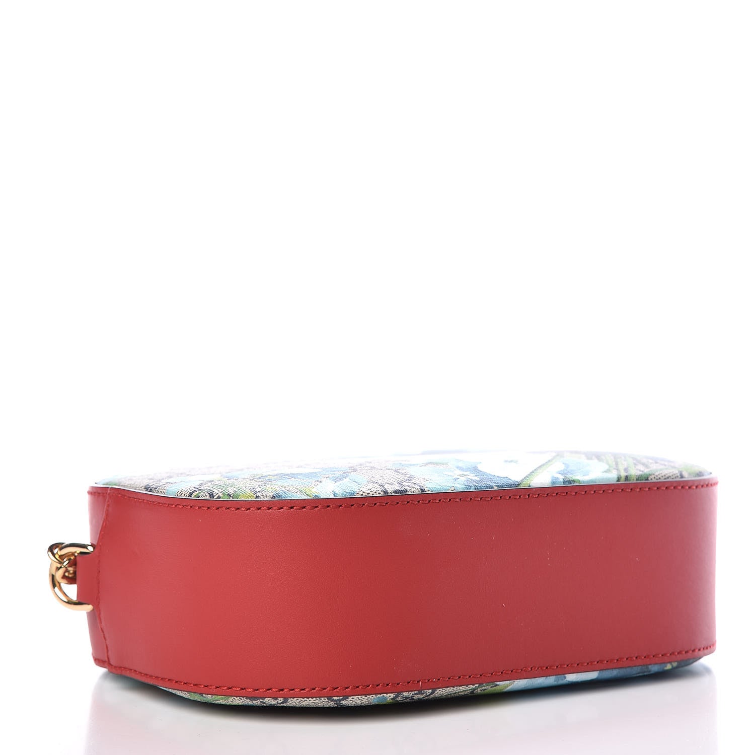 Gucci GG Supreme Monogram Blooms Mini Chain Shoulder Bag Beige Blue Navy Hibiscus Red 4 of 9
