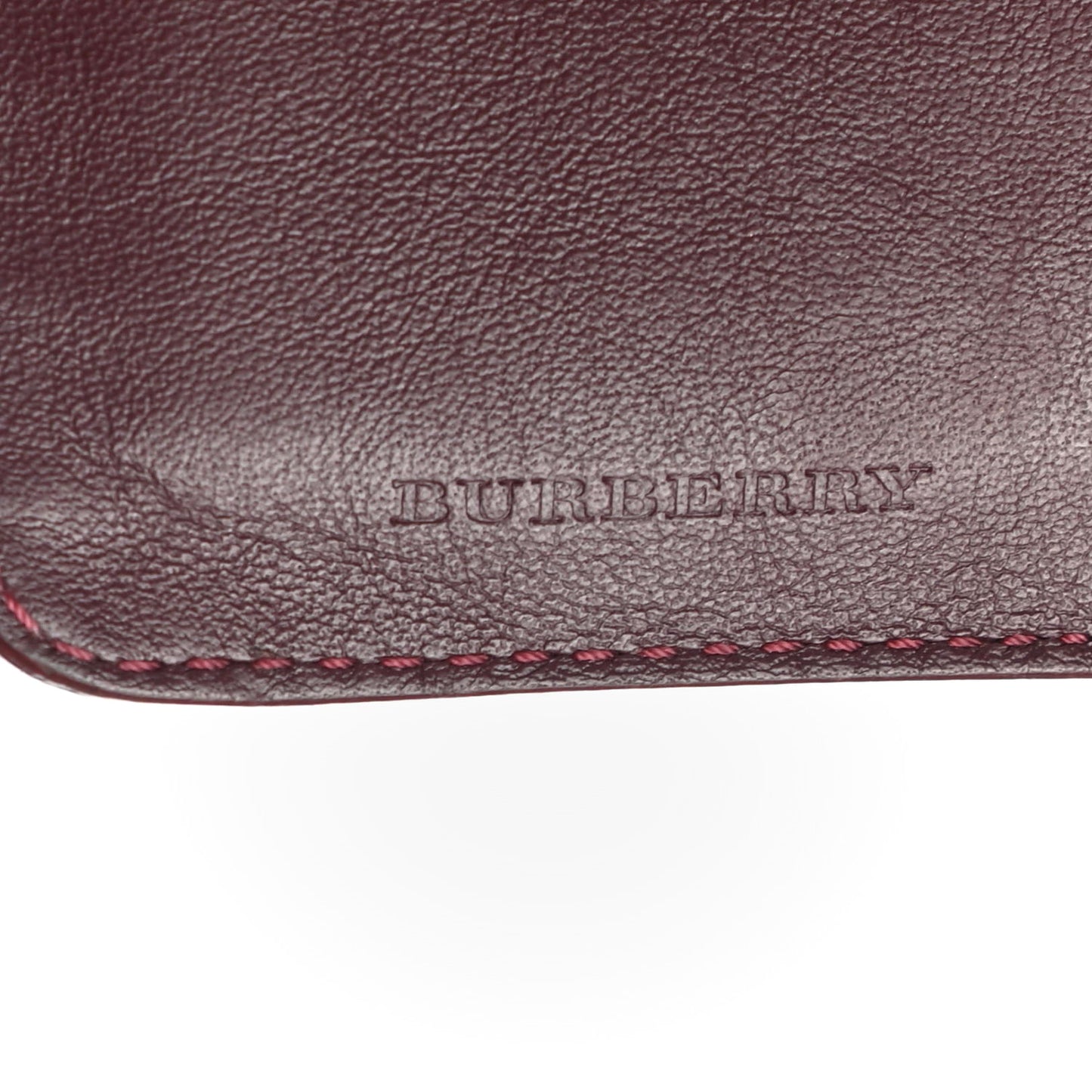 Patent London Bi-Fold Compact Wallet Burgundy