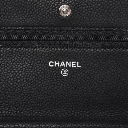 Chanel Iridescent Caviar Quilted Wallet On Chain WOC Black 6 of 8