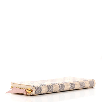 Louis Vuitton Damier Azur Clemence Wallet Rose Ballerine 4 of 8
