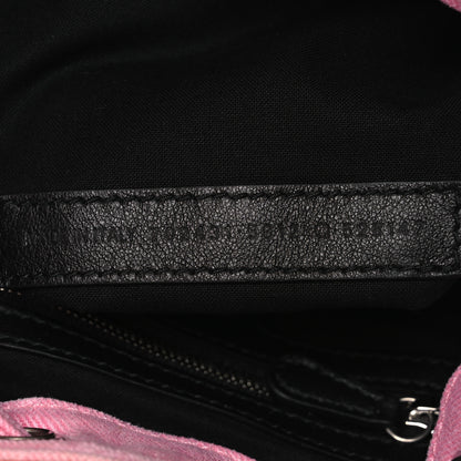 Balenciaga Washed Denim BB Monogram Le Cagole Bucket Bag XS Sweet Pink 8 of 11