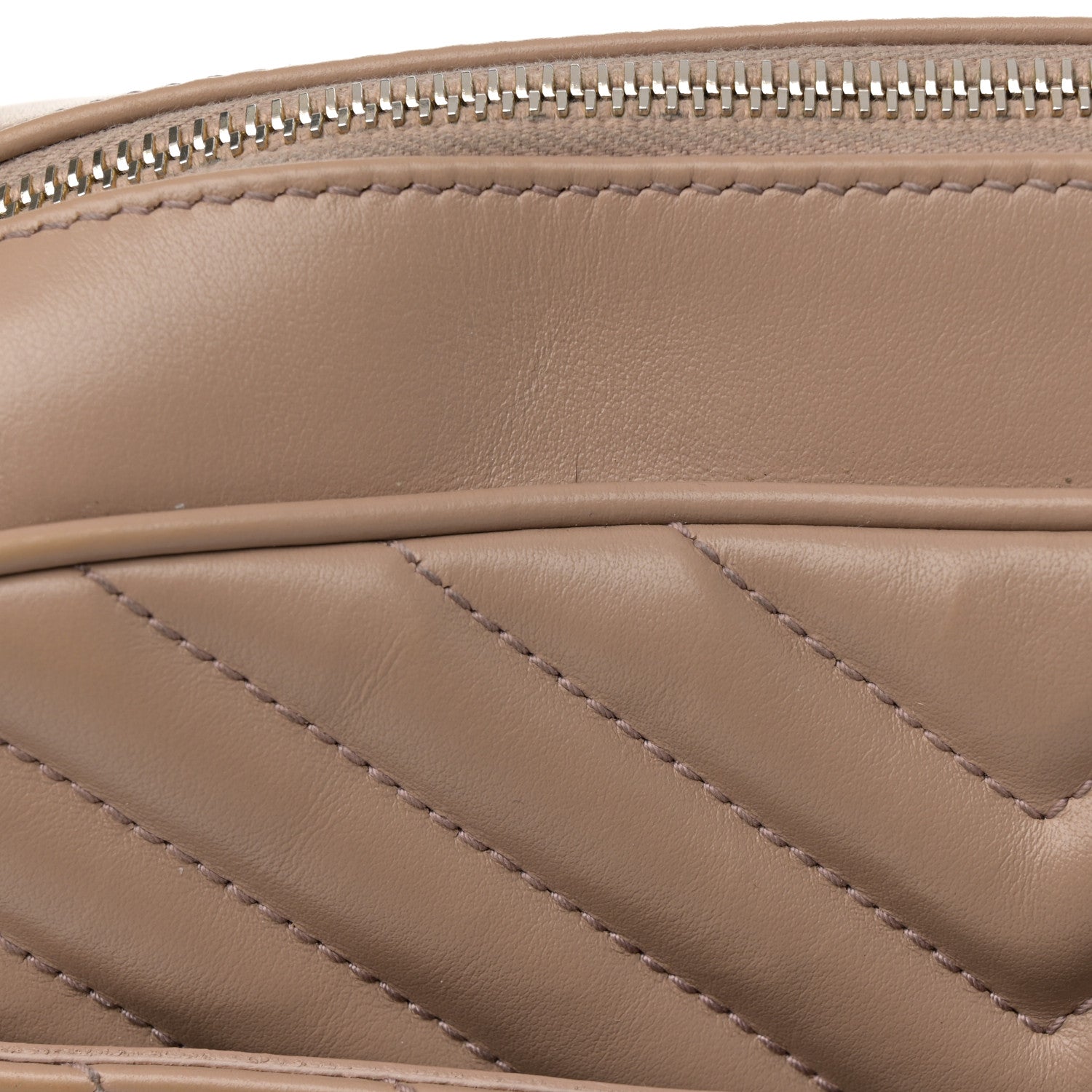 Saint Laurent Calfskin Matelasse Monogram Lou Camera Bag Dark Latte 16 of 16