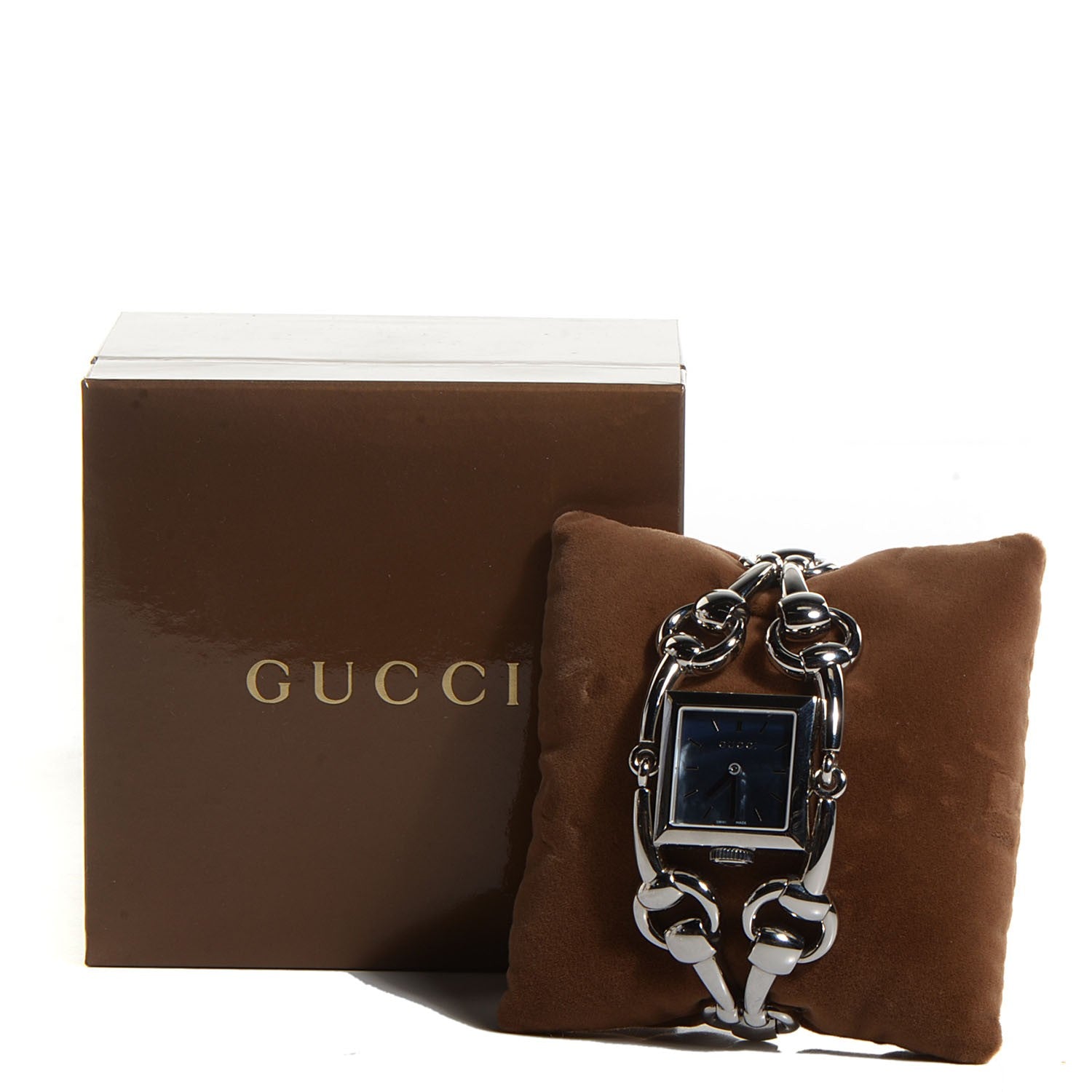 Gucci Stainless Steel Blue Mother of Pearl 20mm Signoria Quartz Watch 5 of 5