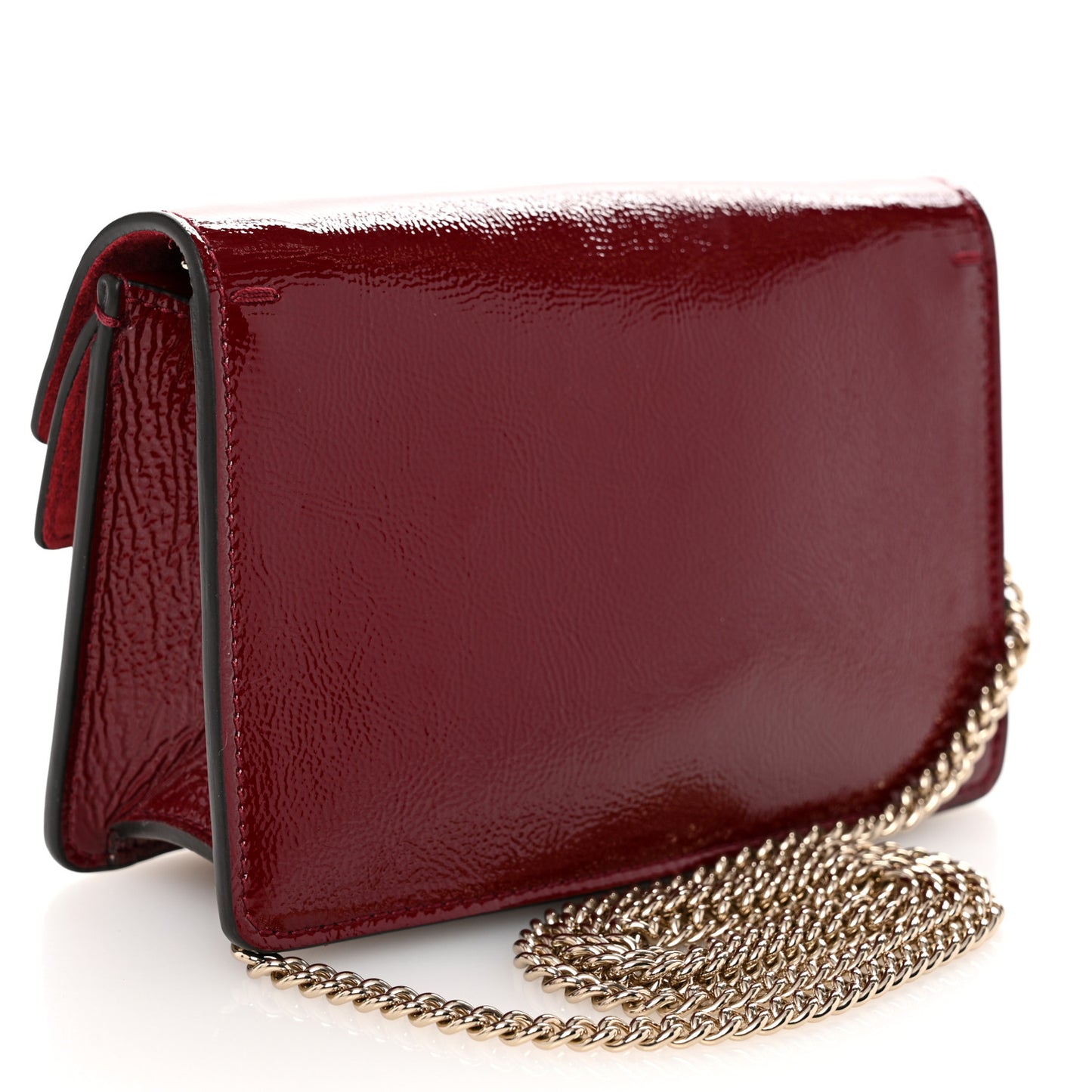 Crinkled Patent Mini Dionysus Shoulder Bag Rosso Ancora Red