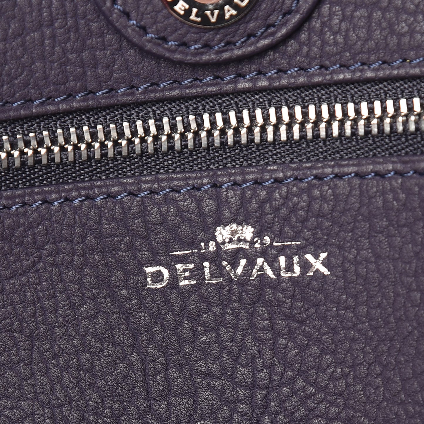 Grained Calfskin Le Pin Tote Indigo