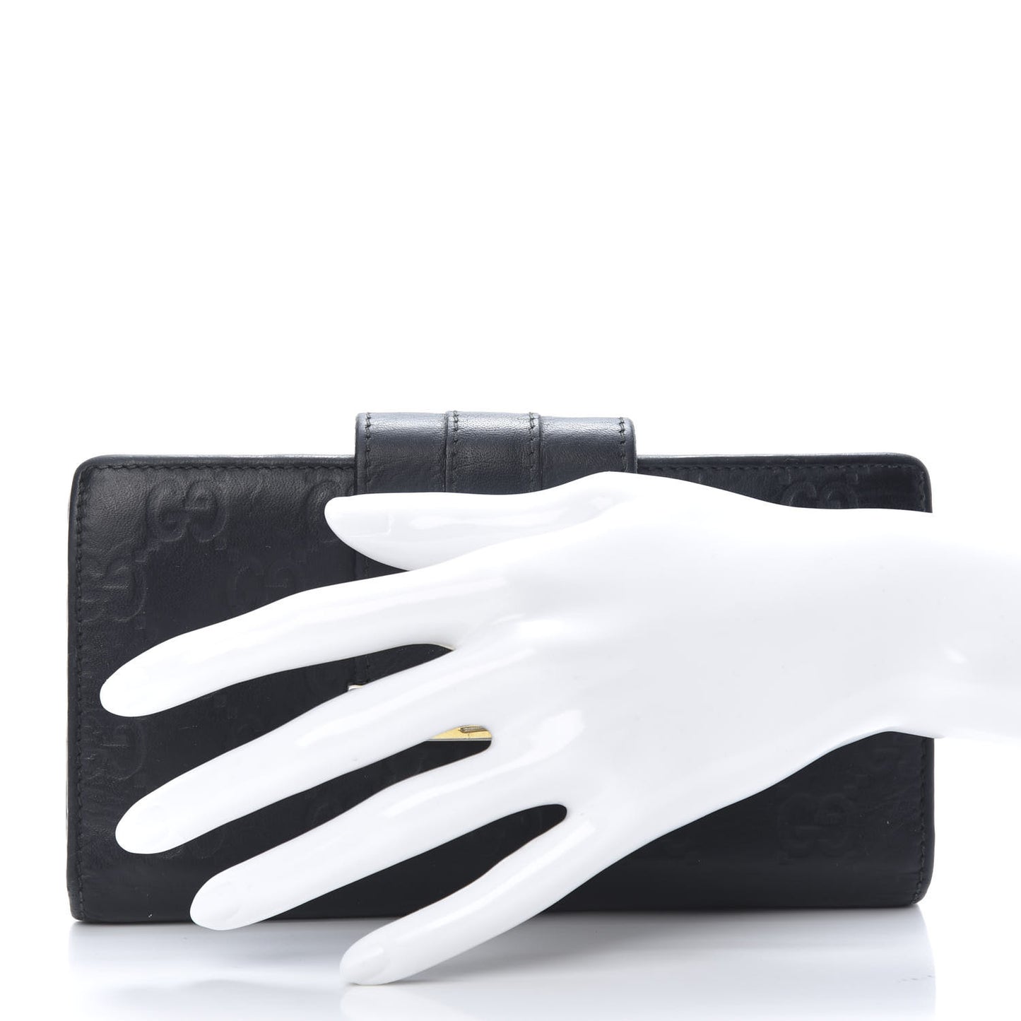 Guccissima Ladies Web Long Wallet Black