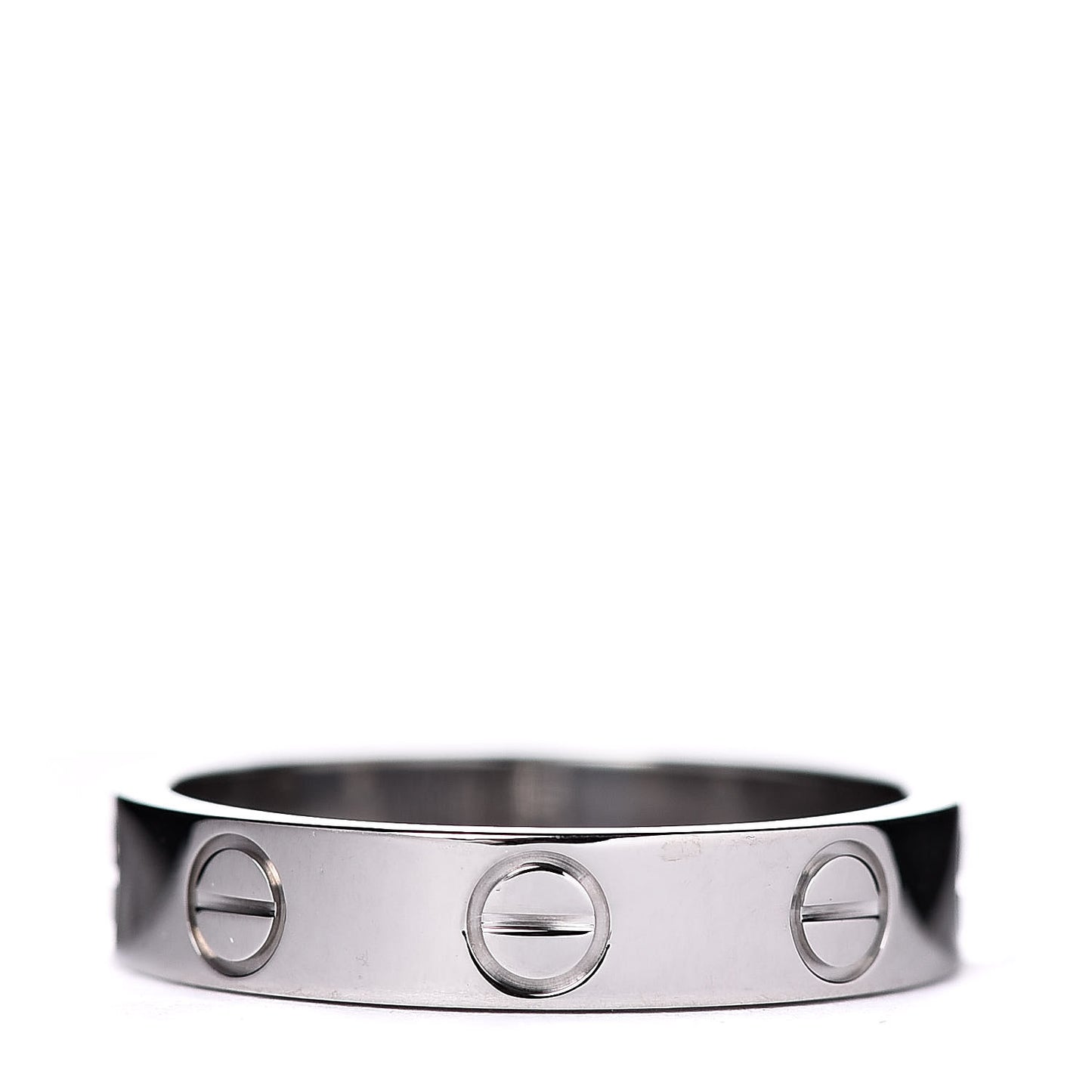 18K White Gold 3.5mm LOVE Wedding Band Ring 48 4.5