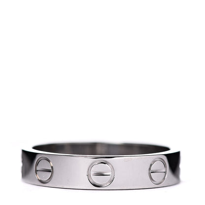 Cartier 18K White Gold 3.5mm LOVE Wedding Band Ring 48 4.5 3 of 5