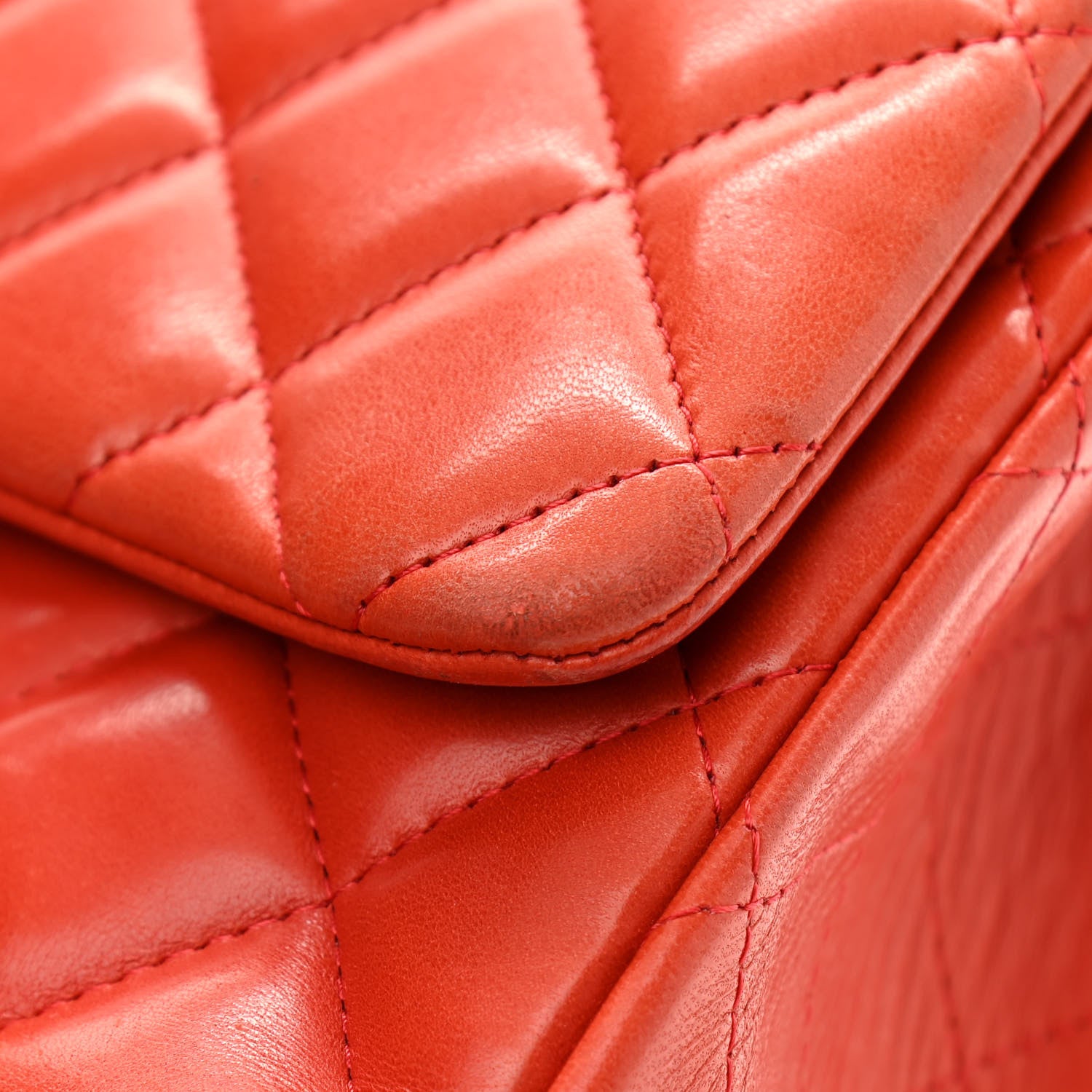 Chanel Lambskin Quilted Maxi Double Flap Red 12 of 18